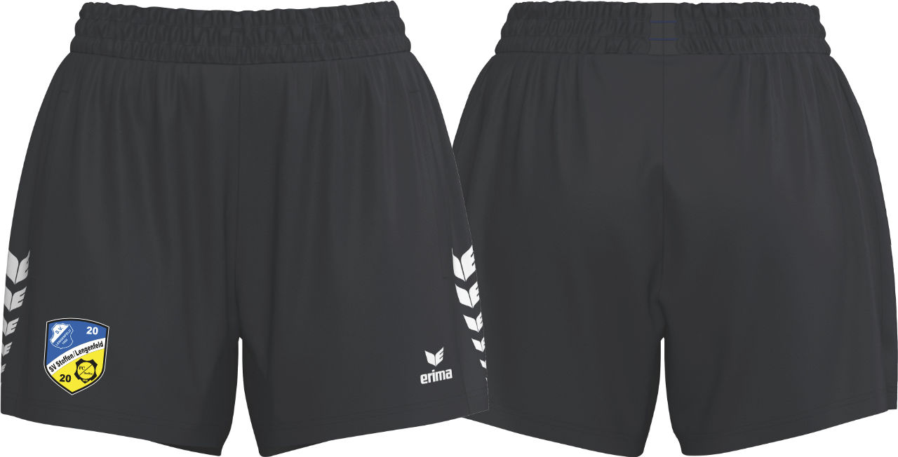 Erima CELEBRATE 125 Shorts SV Stoffen Lengenfeld Jugend Damen schwarz ohne Initialen