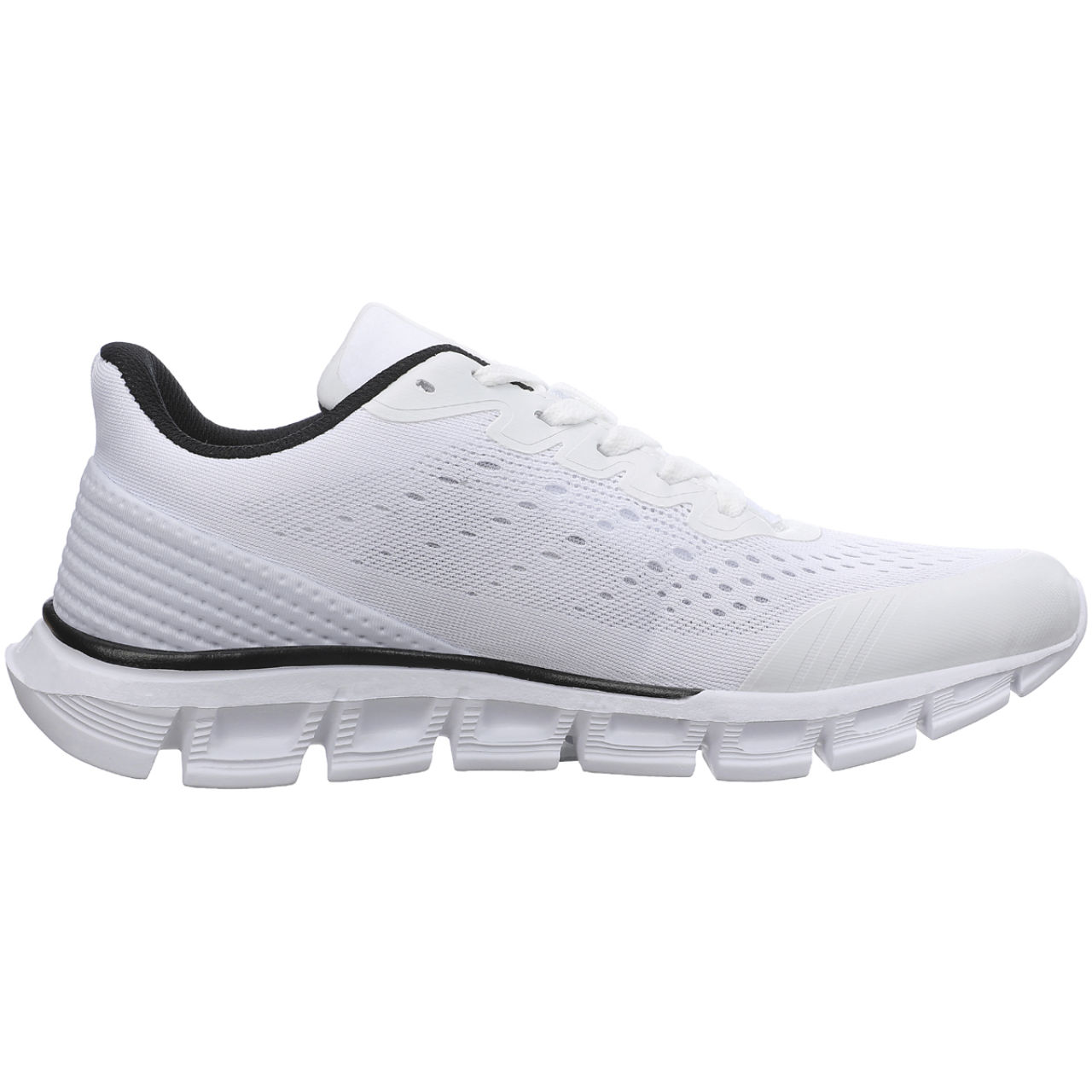 Jako Sneaker Base Mesh weiß Seitansicht innen