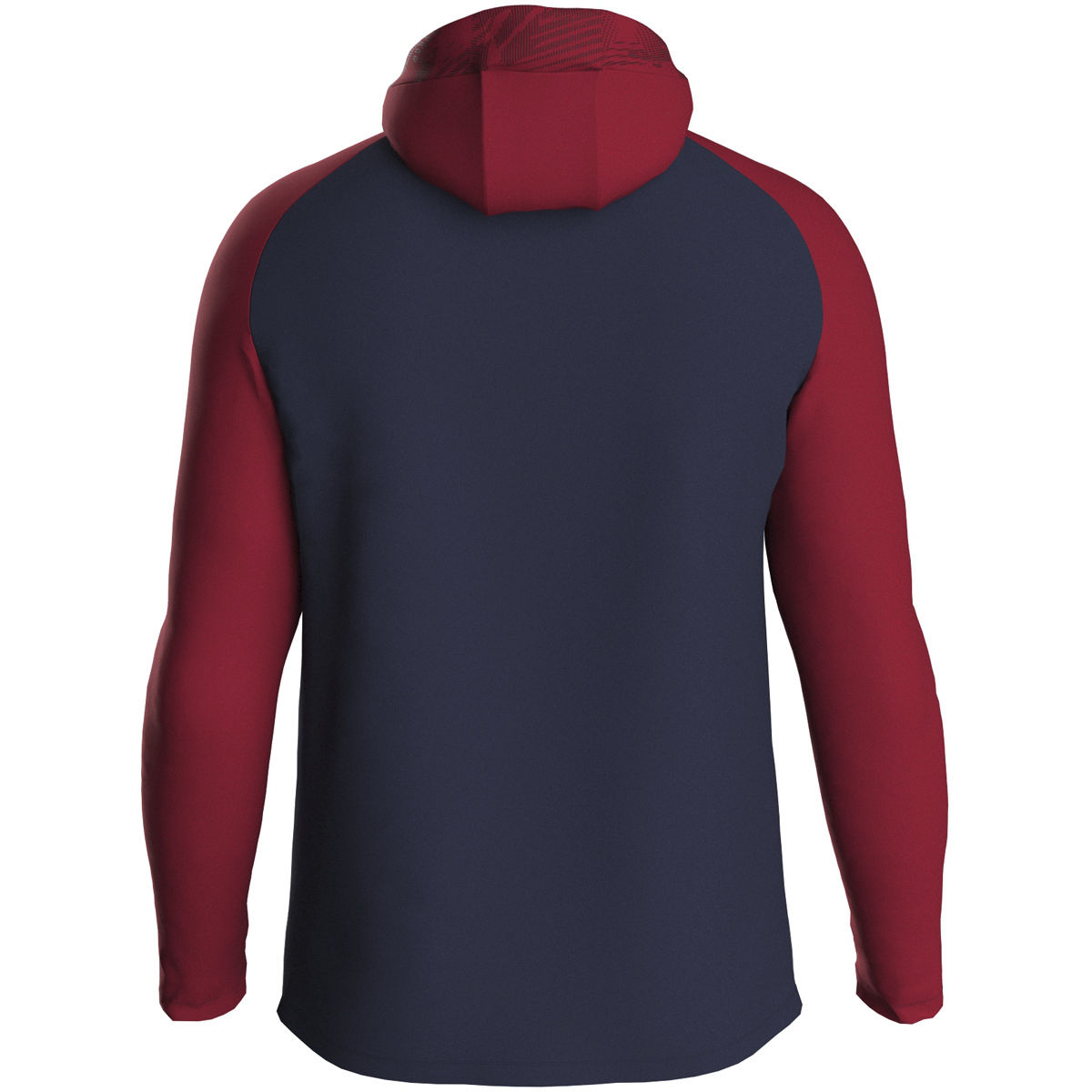 Jako Kapuzenjacke ICONIC Herren/Kinder marine/chili rot Rückansicht