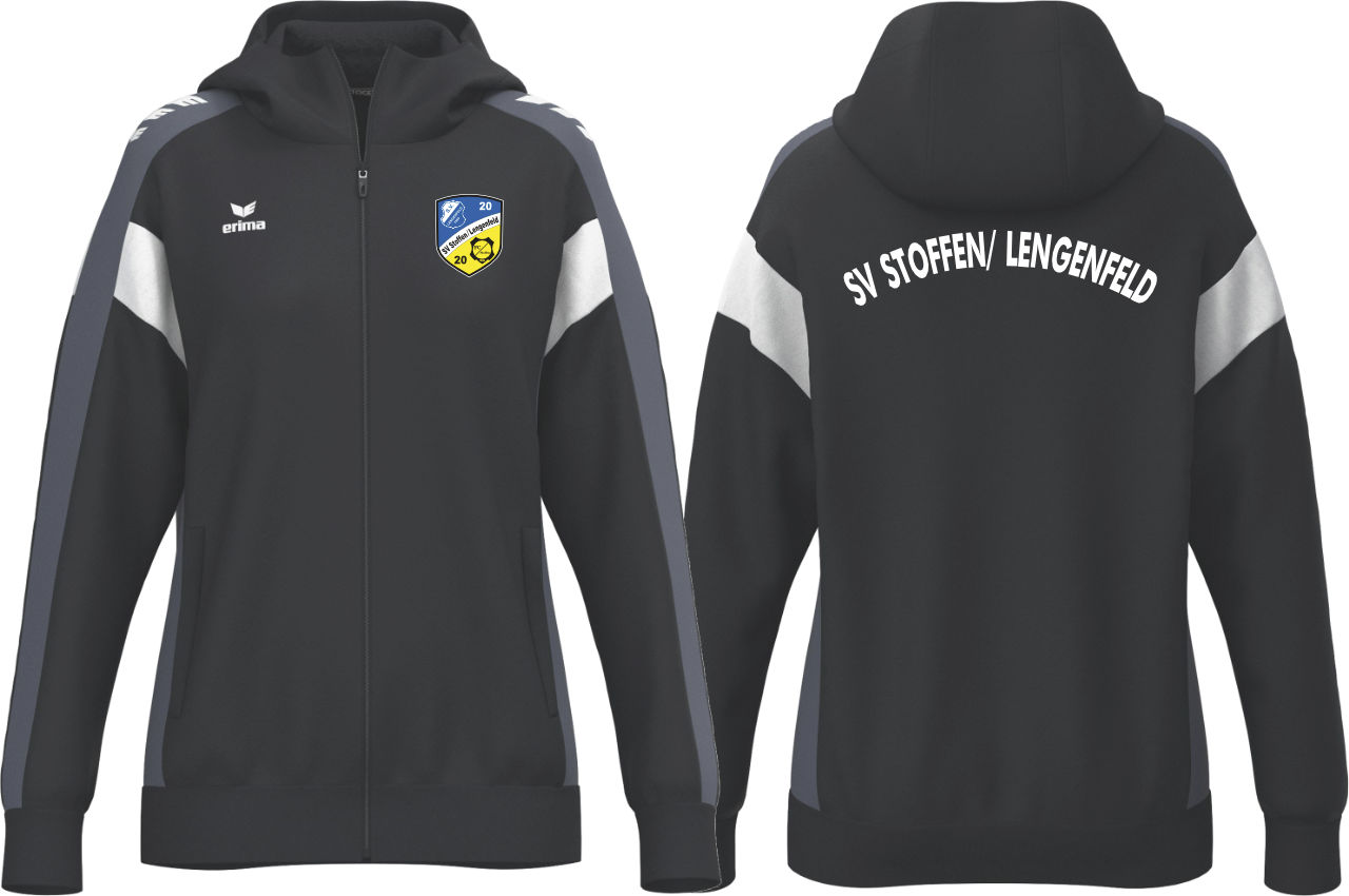 Erima CELEBRATE 125 Training Jacket with hood SV Stoffen Lengenfeld Damen schwarz ohne Initialen