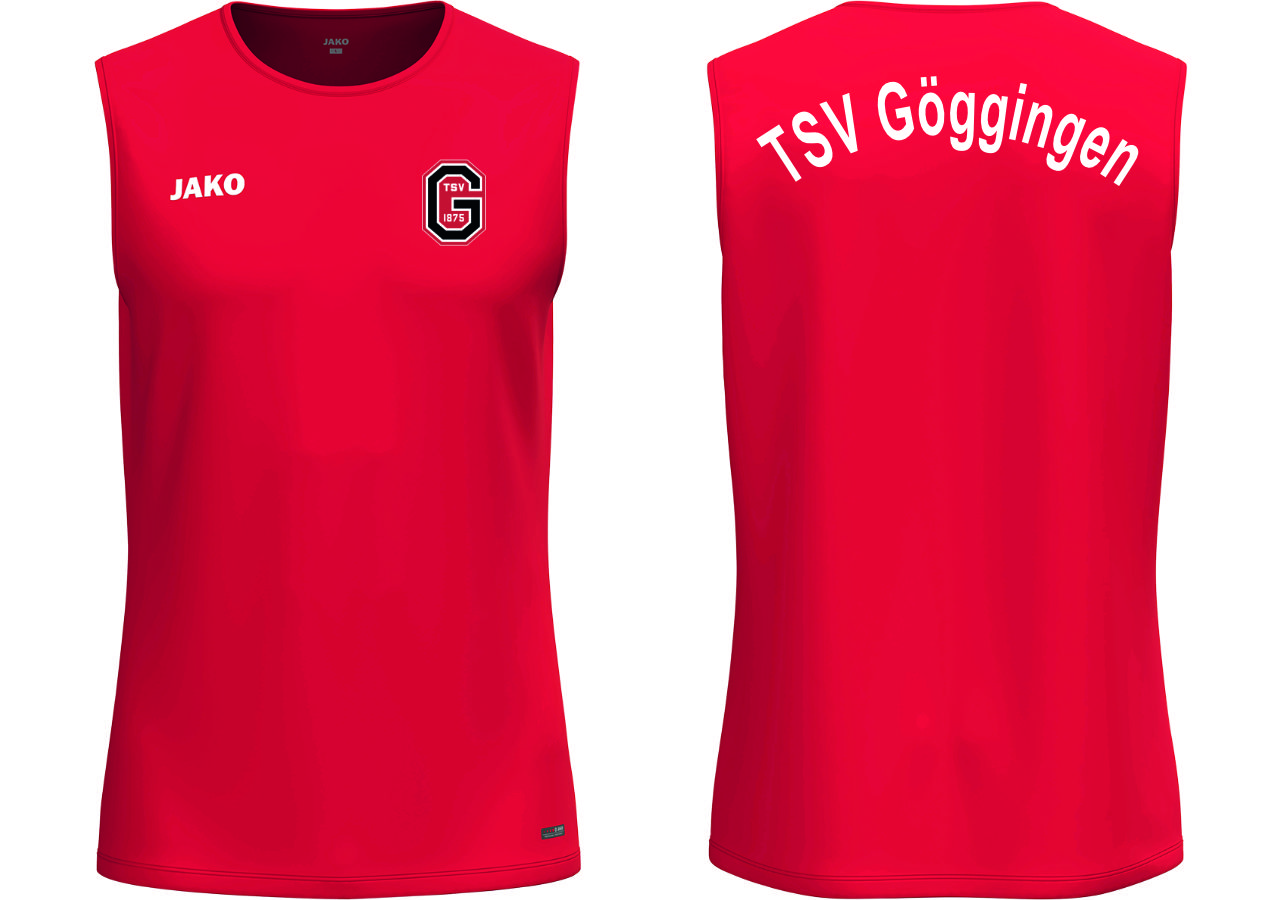 Jako Tanktop One TSV Göggingen rot ohne Initialen ohne Sponsor