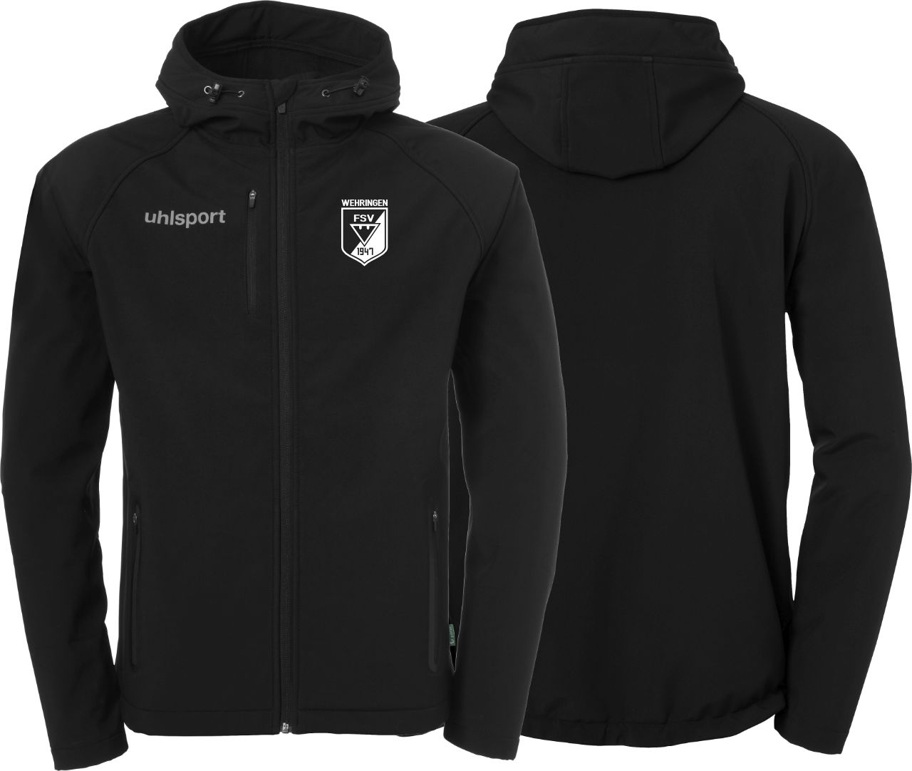 uhlsport FSV Wehringen Fußball Softshell Jacket Kinder schwarz ohne Initialen