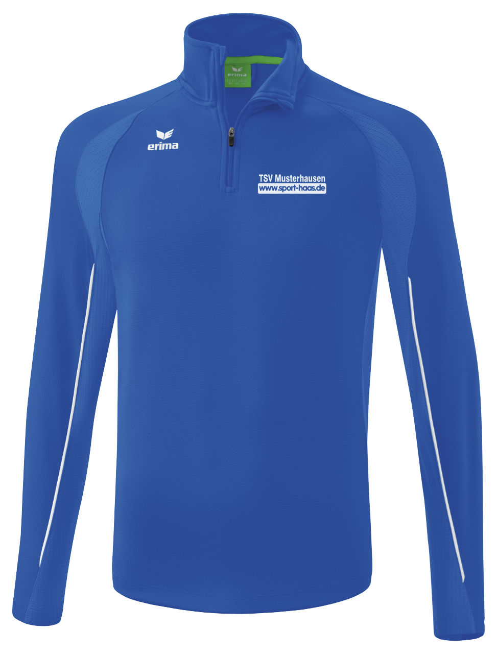 Erima LIGA STAR Trainingstop mit Vereinsname und Sport Haas Logo auf der Brust