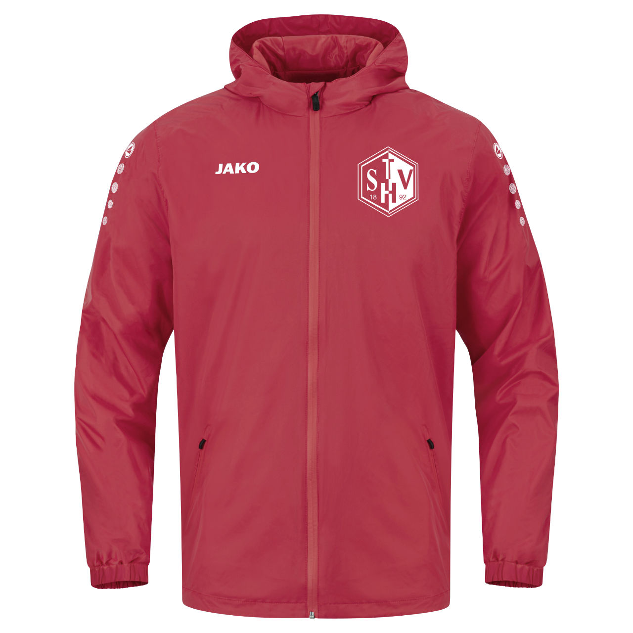 Jako Allwetterjacke Team 2.0 TSV Haunstetten Fußball Kinder rot ohne Initialen