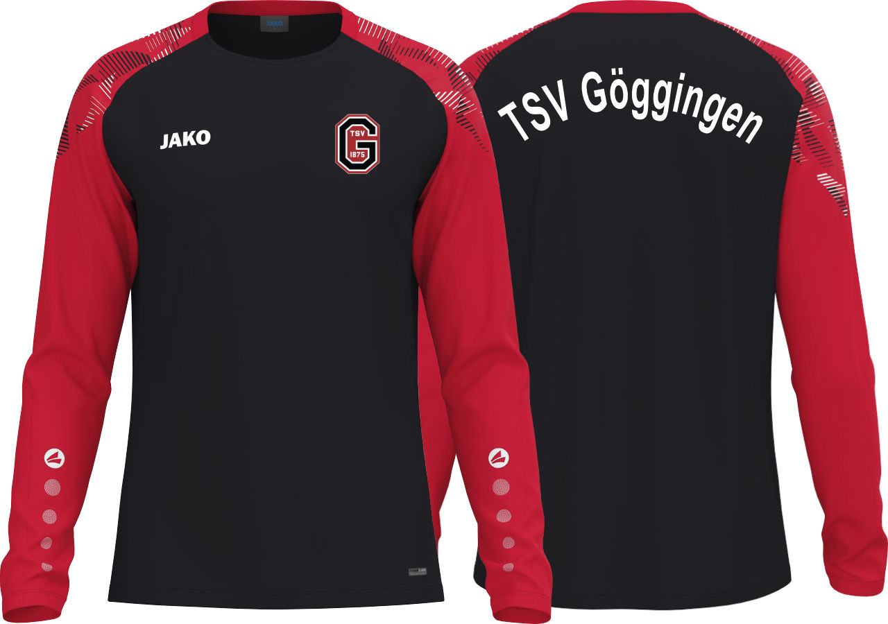 Jako Longsleeve Sonic TSV Göggingen schwarz/rot ohne Initialen ohne Sponsor