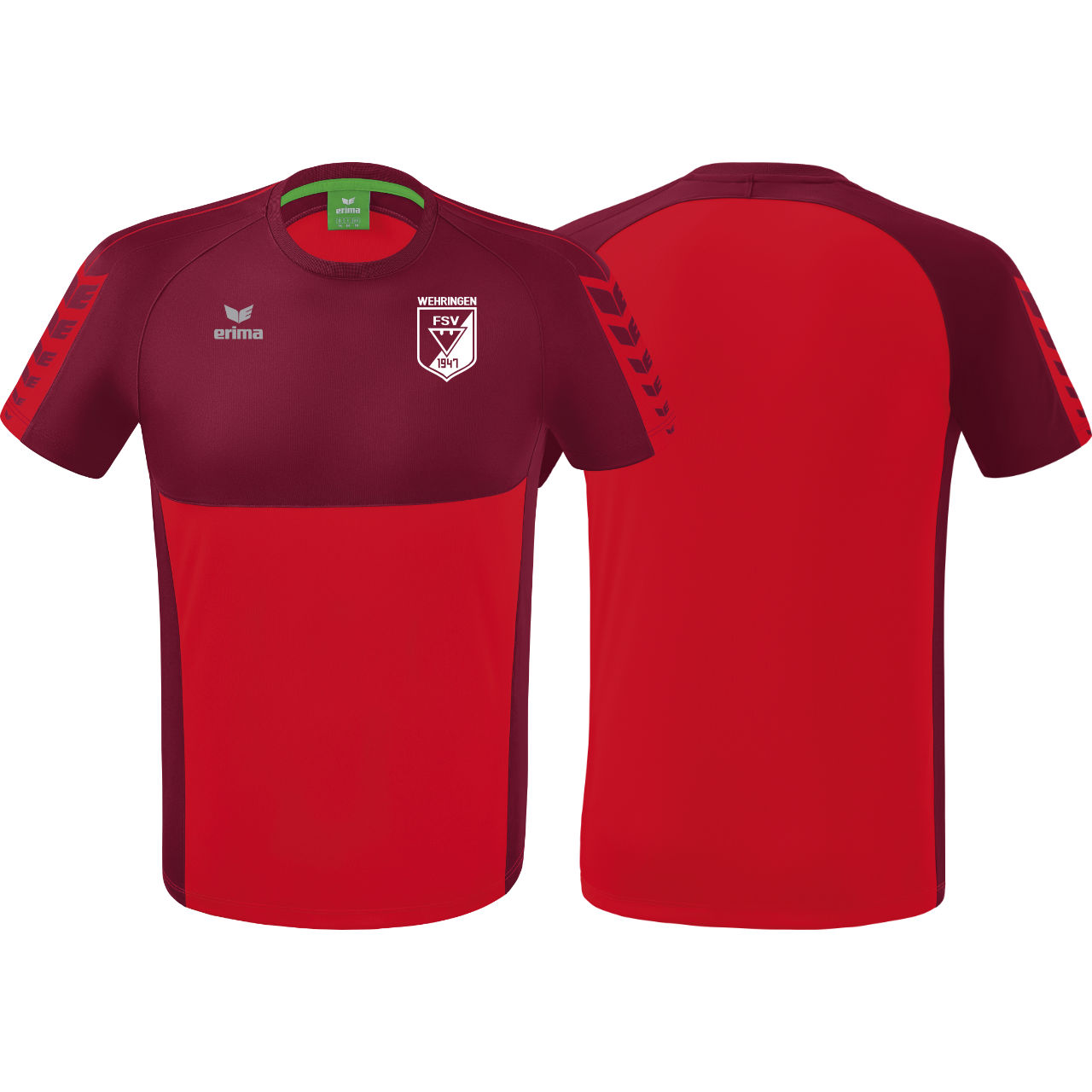 Erima FSV Wehringen Gymnastik T-Shirt Kinder rot hne Initialen