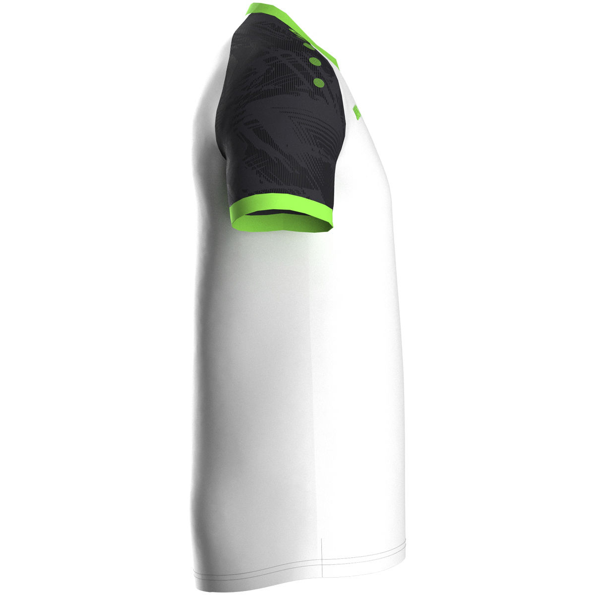 Jako Trikot ICONIC KA Unisex weiß/schwarz/neongrün Seitansicht 2