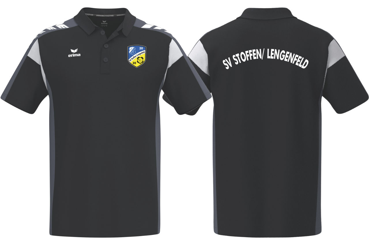 Erima CELEBRATE 125 Poloshirt function SV Stoffen Lengenfeld schwarz ohne Initialen