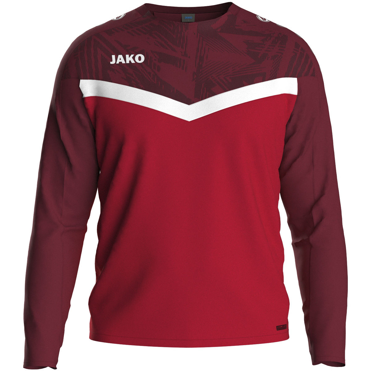 Jako Sweat ICONIC Unisex rot/weinrot Frontansicht