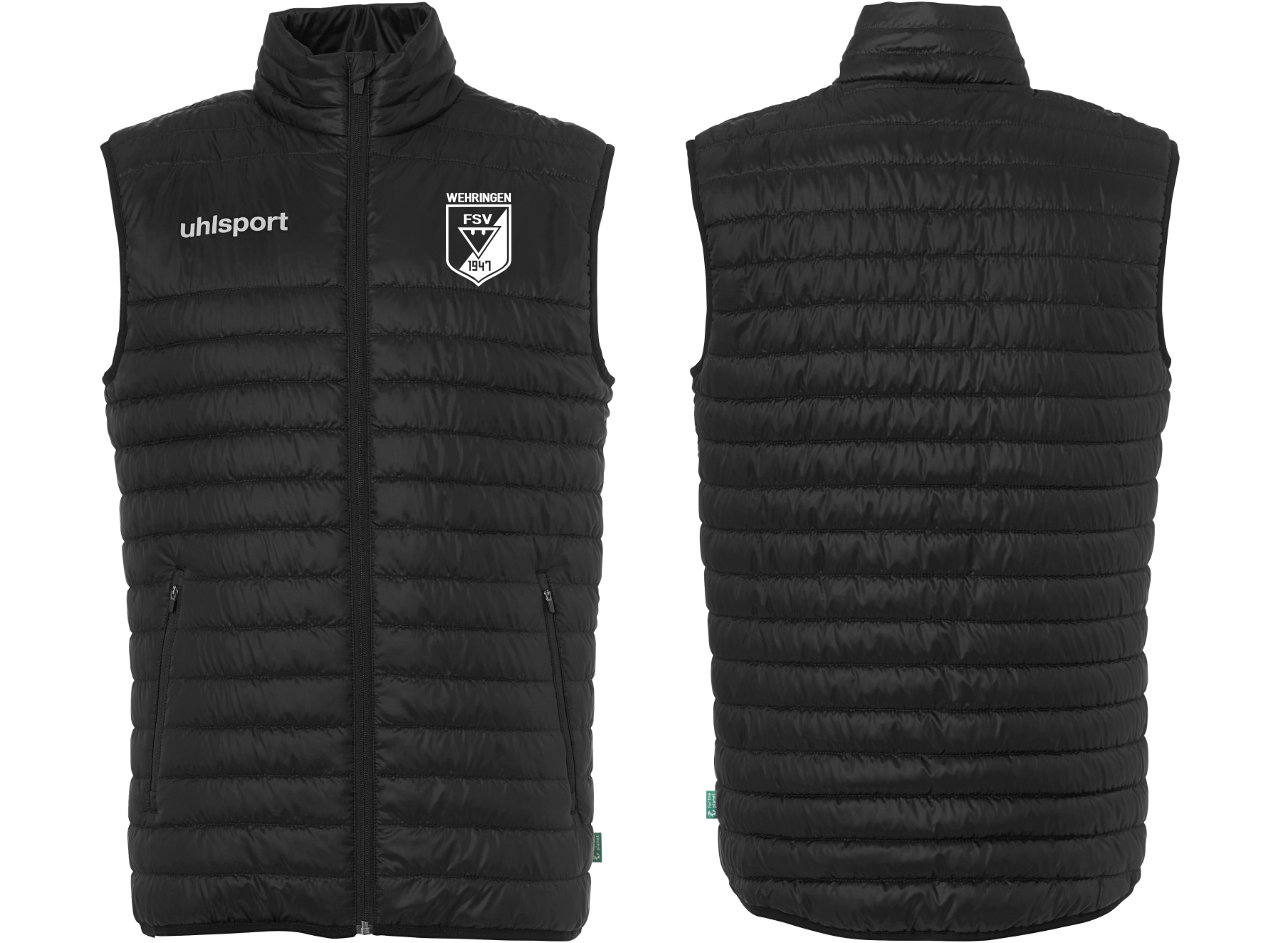 uhlsport Ultra Lite Weste FSV Wehringen Fußball Kinder schwarz ohne Initialen