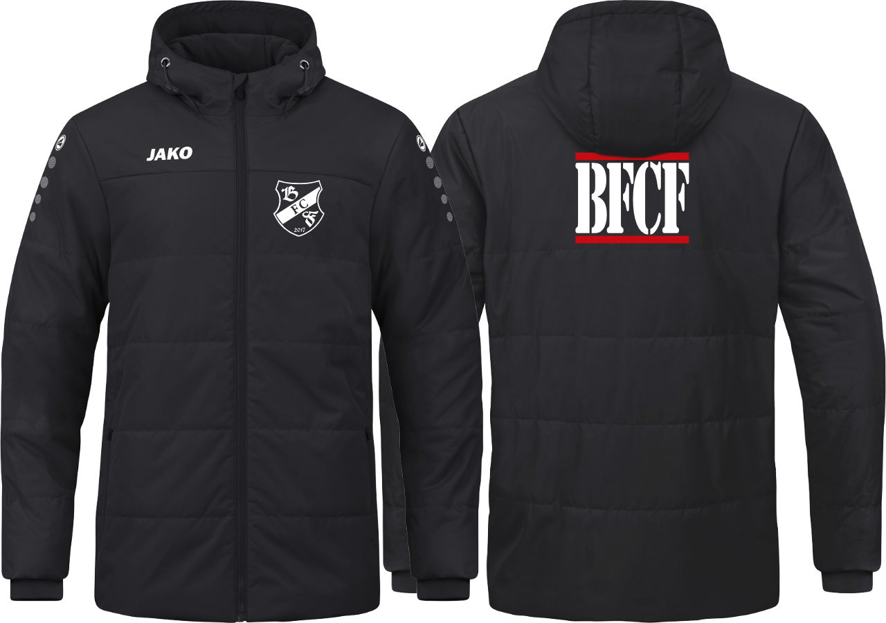 Jako Coachjacke Team mit Kapuze BFCF Kinder ohne Initialen