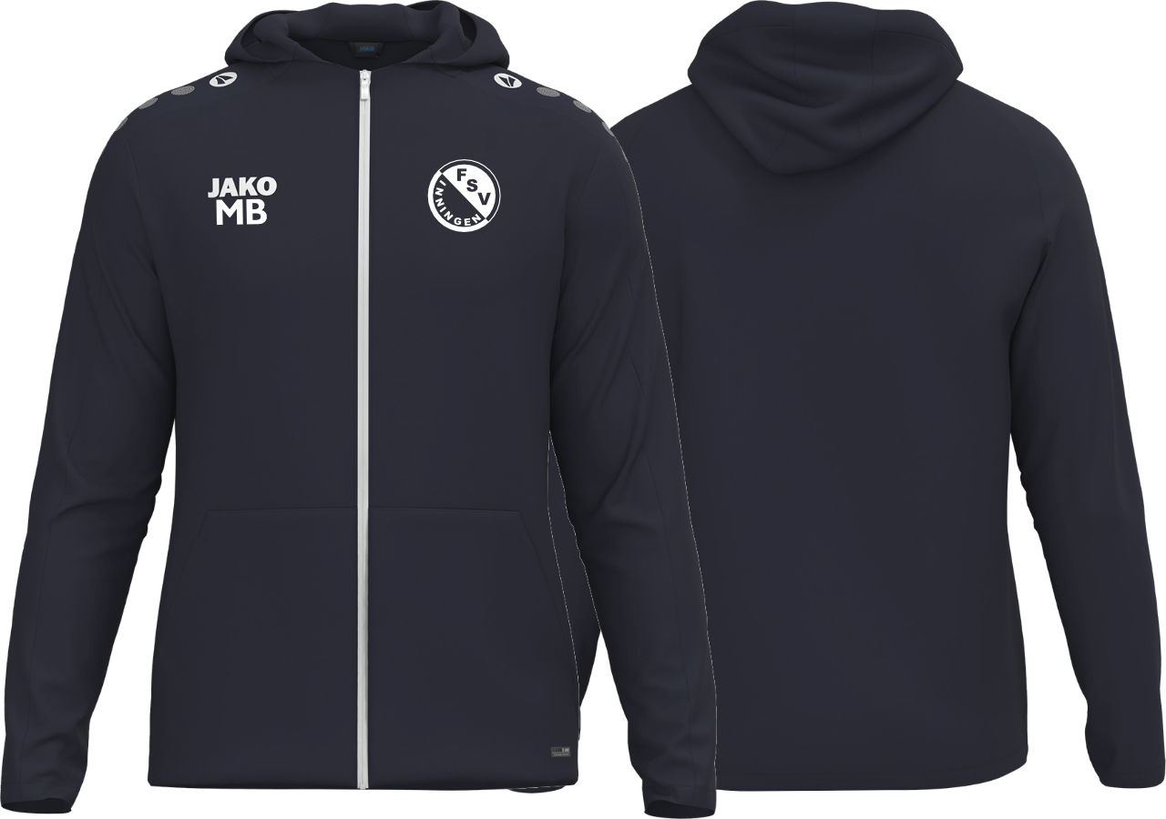 Jako Kapuzenjacke One FSV Inningen Kinder marine mit Initialen
