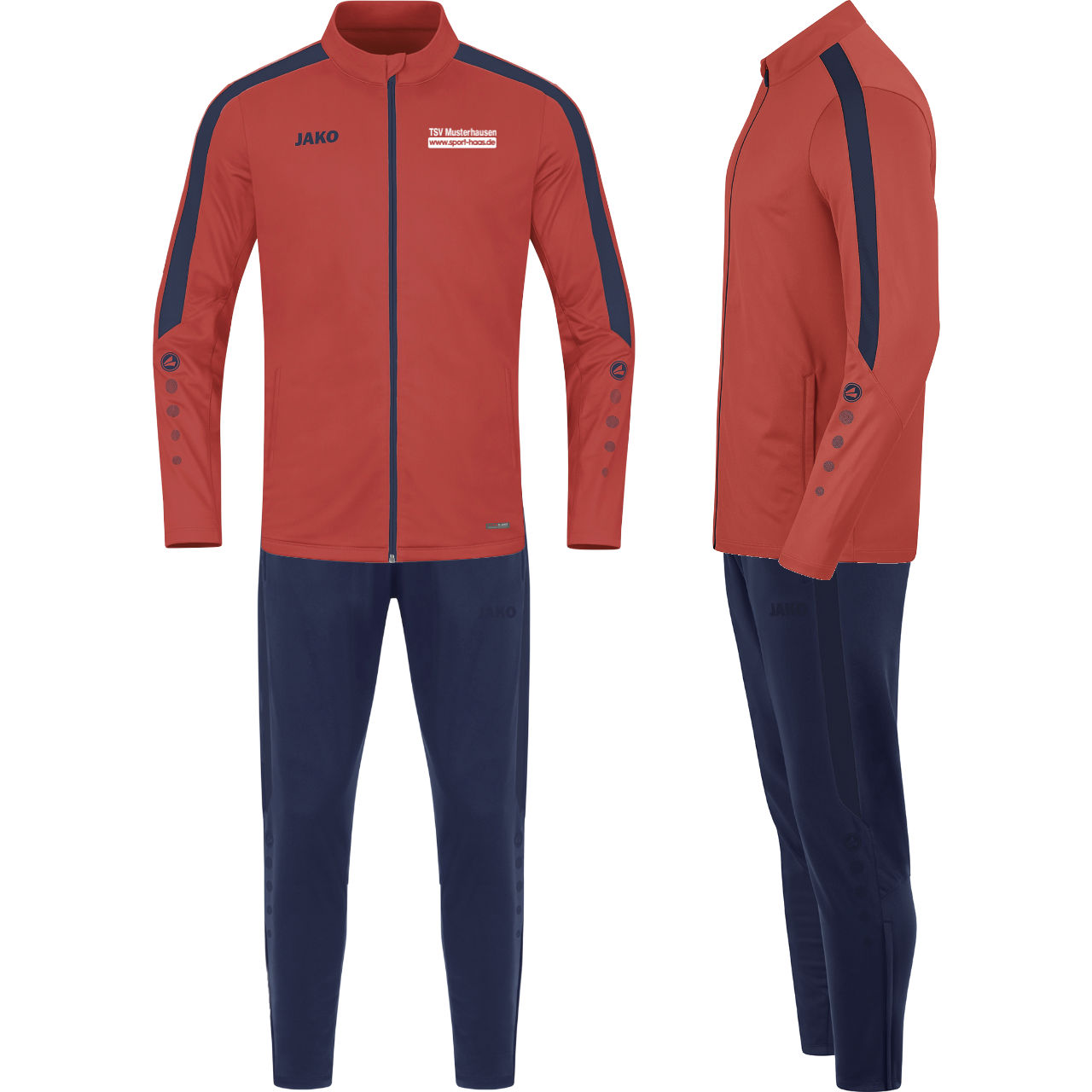 Jako Power Polyesteranzug Kinder flame/marine