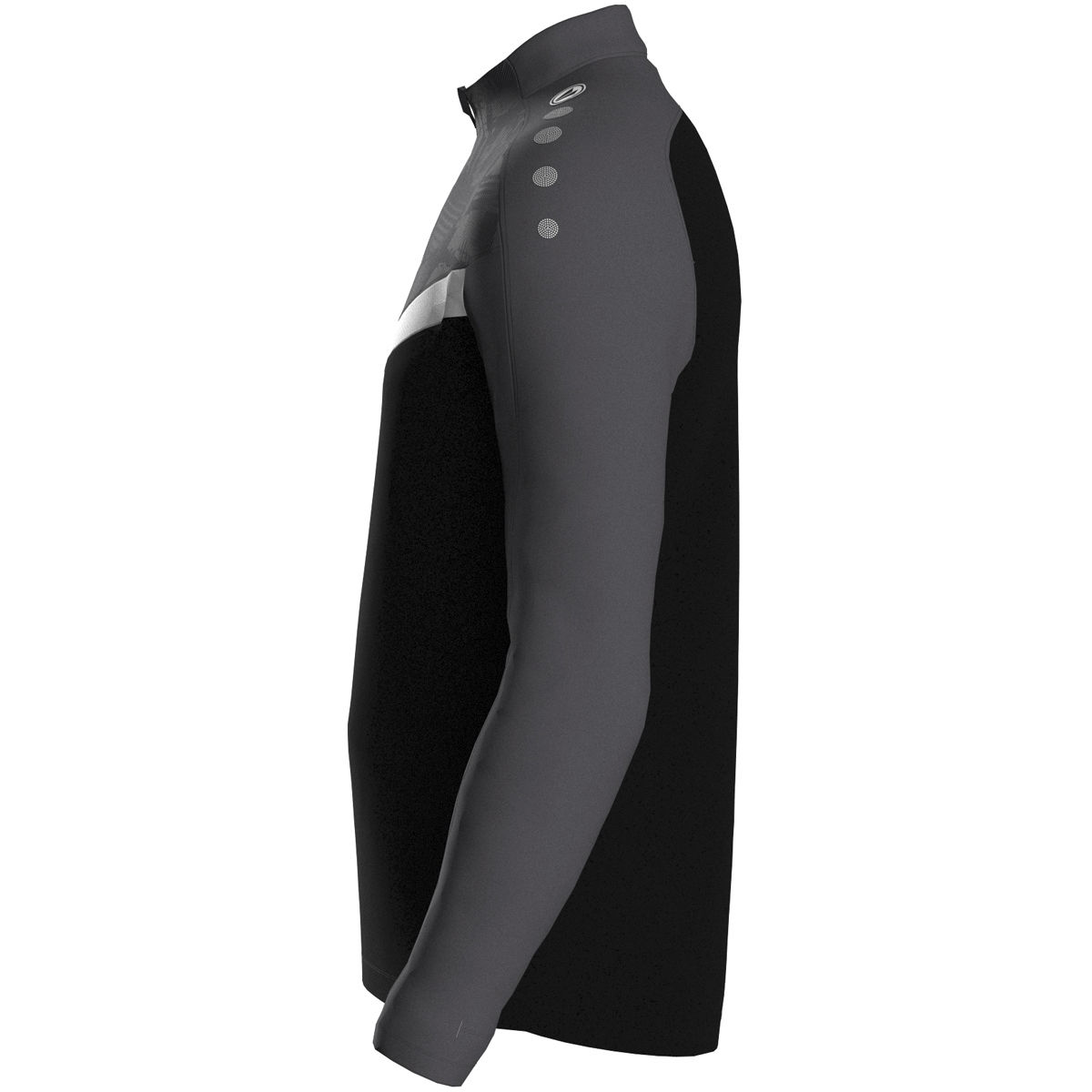 Jako Ziptop ICONIC Unisex schwarz/anthrazit Seitansicht 1