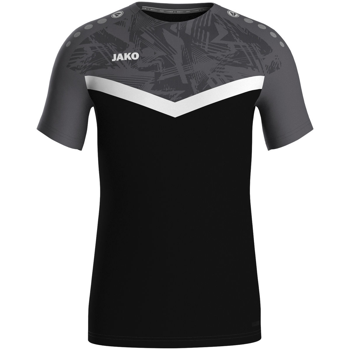 Jako T-Shirt ICONIC Herren/Kinder schwarz/anthrazit Frontansicht