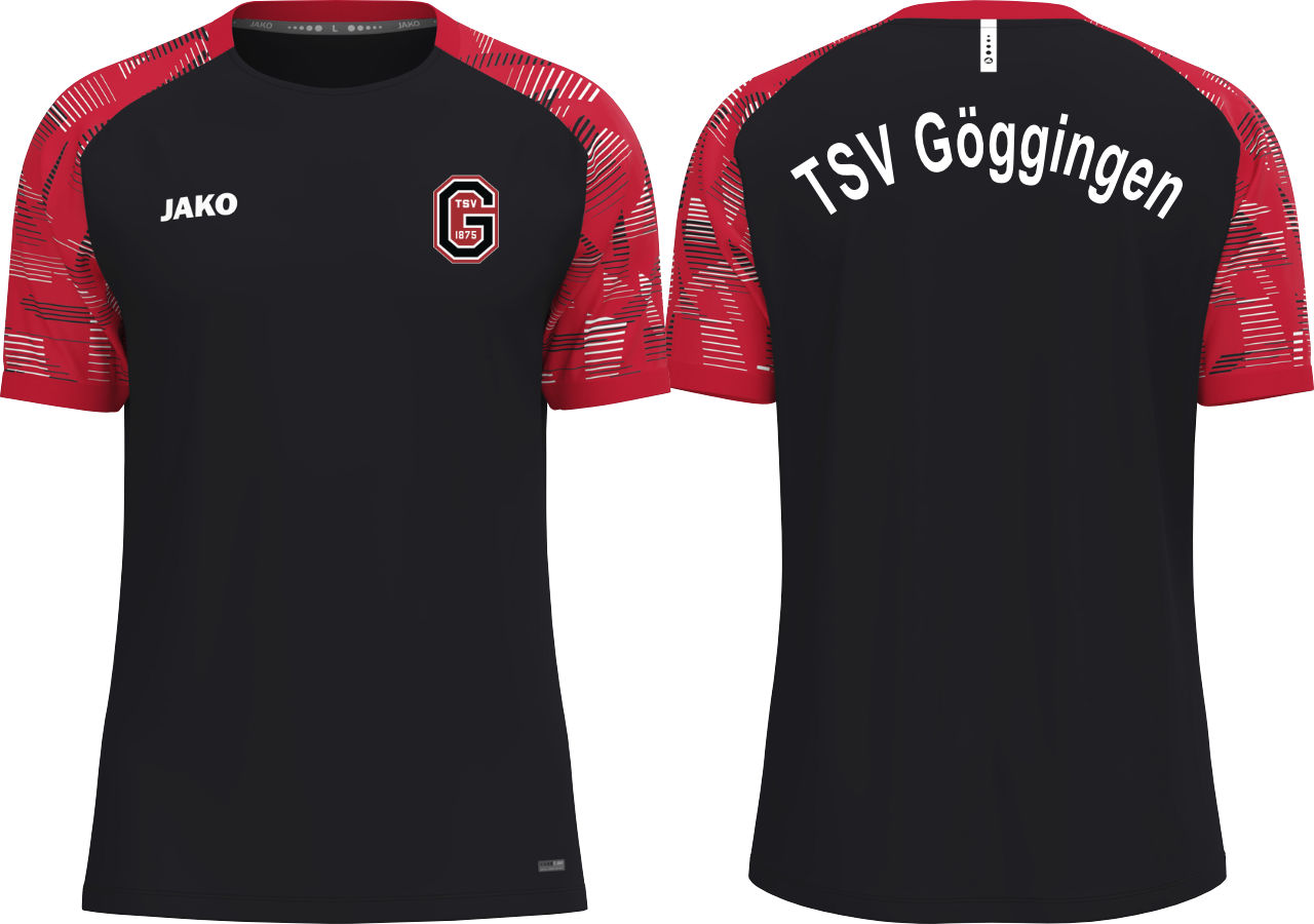 Jako T-Shirt Sonic TSV Göggingen schwarz/rot ohne Initialen ohne Sponsor