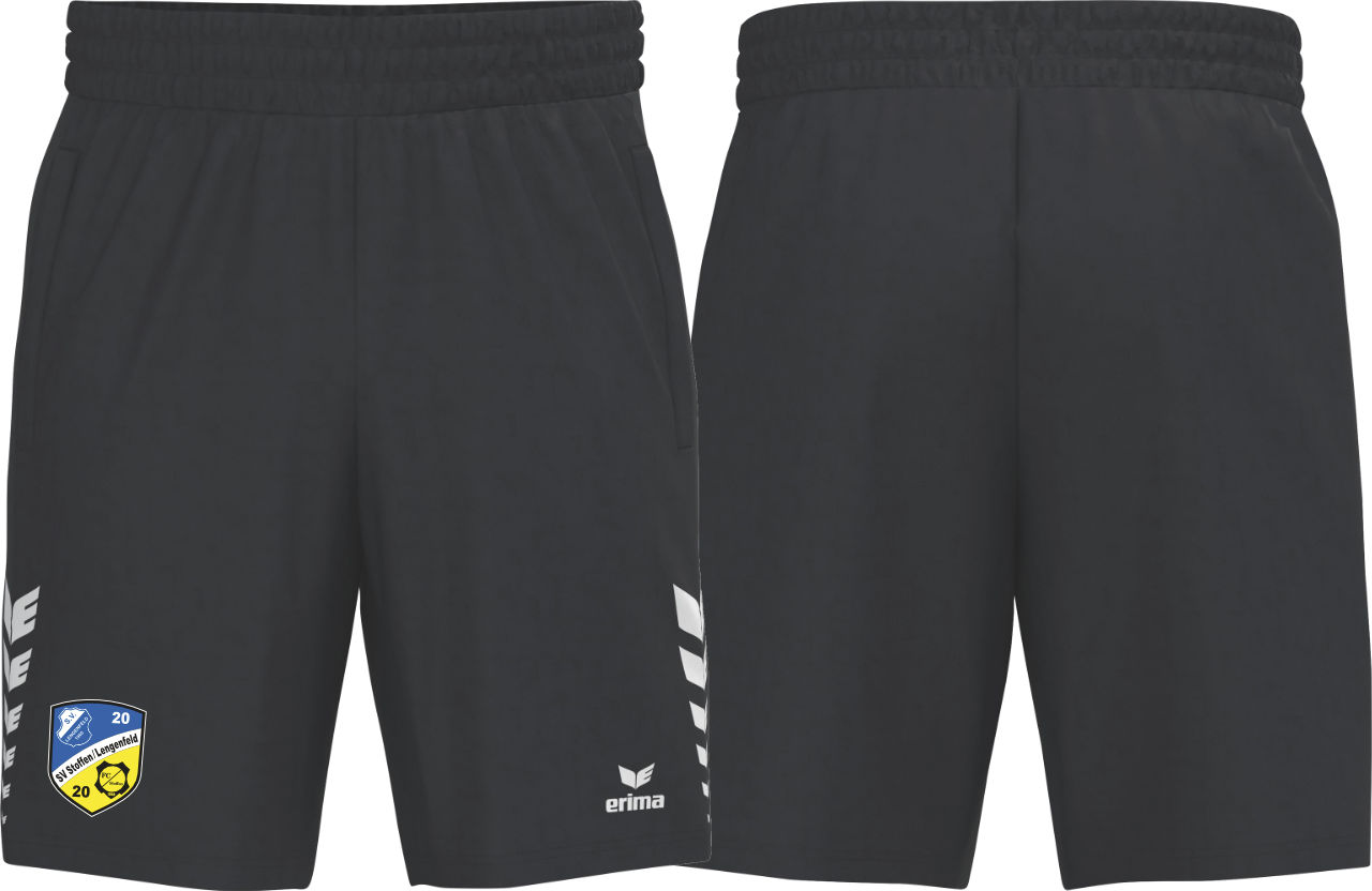 Erima CELEBRATE 125 Shorts SV Stoffen Lengenfeld Jugend Kinder schwarz ohne Initialen