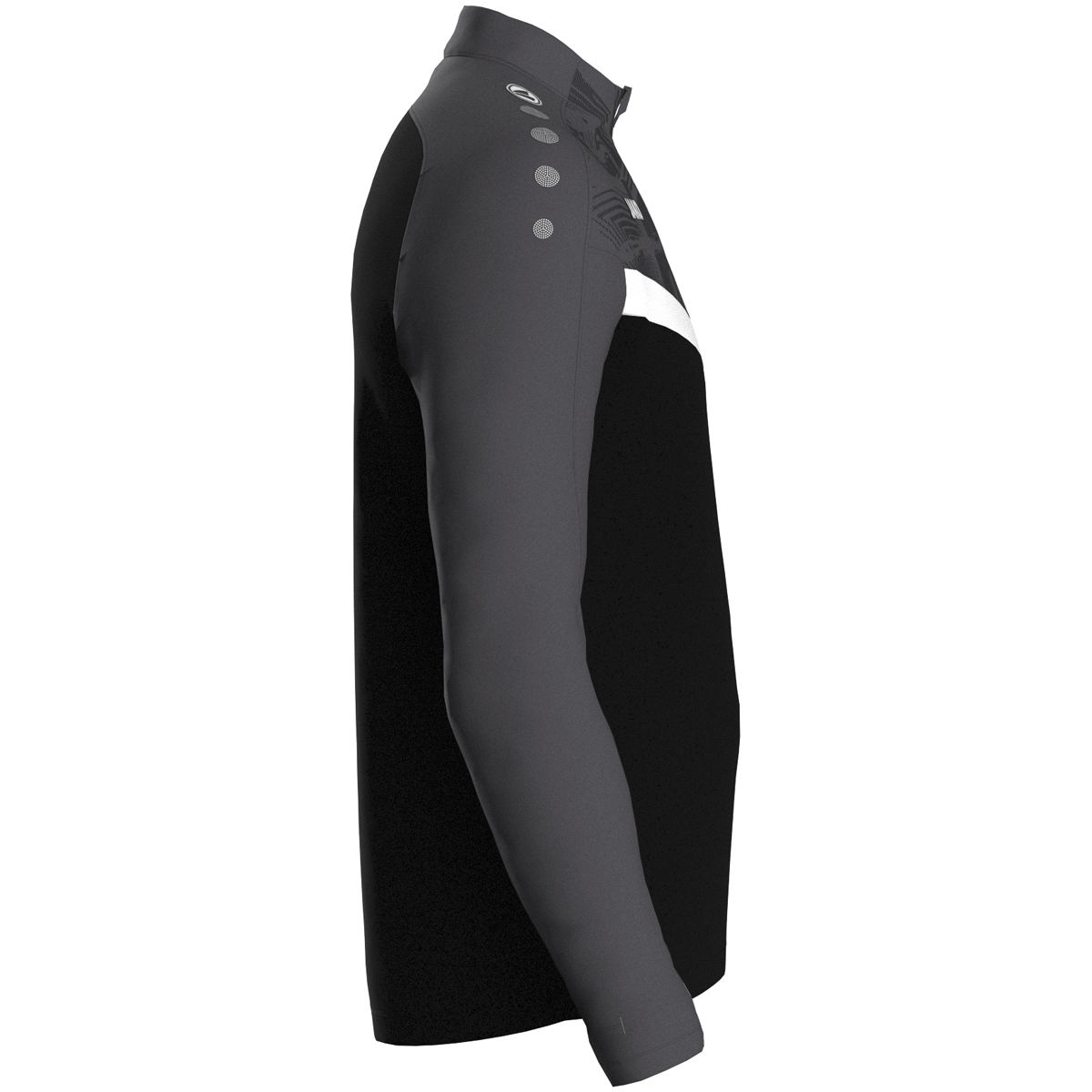 Jako Ziptop ICONIC Unisex schwarz/anthrazit Seitansicht 2