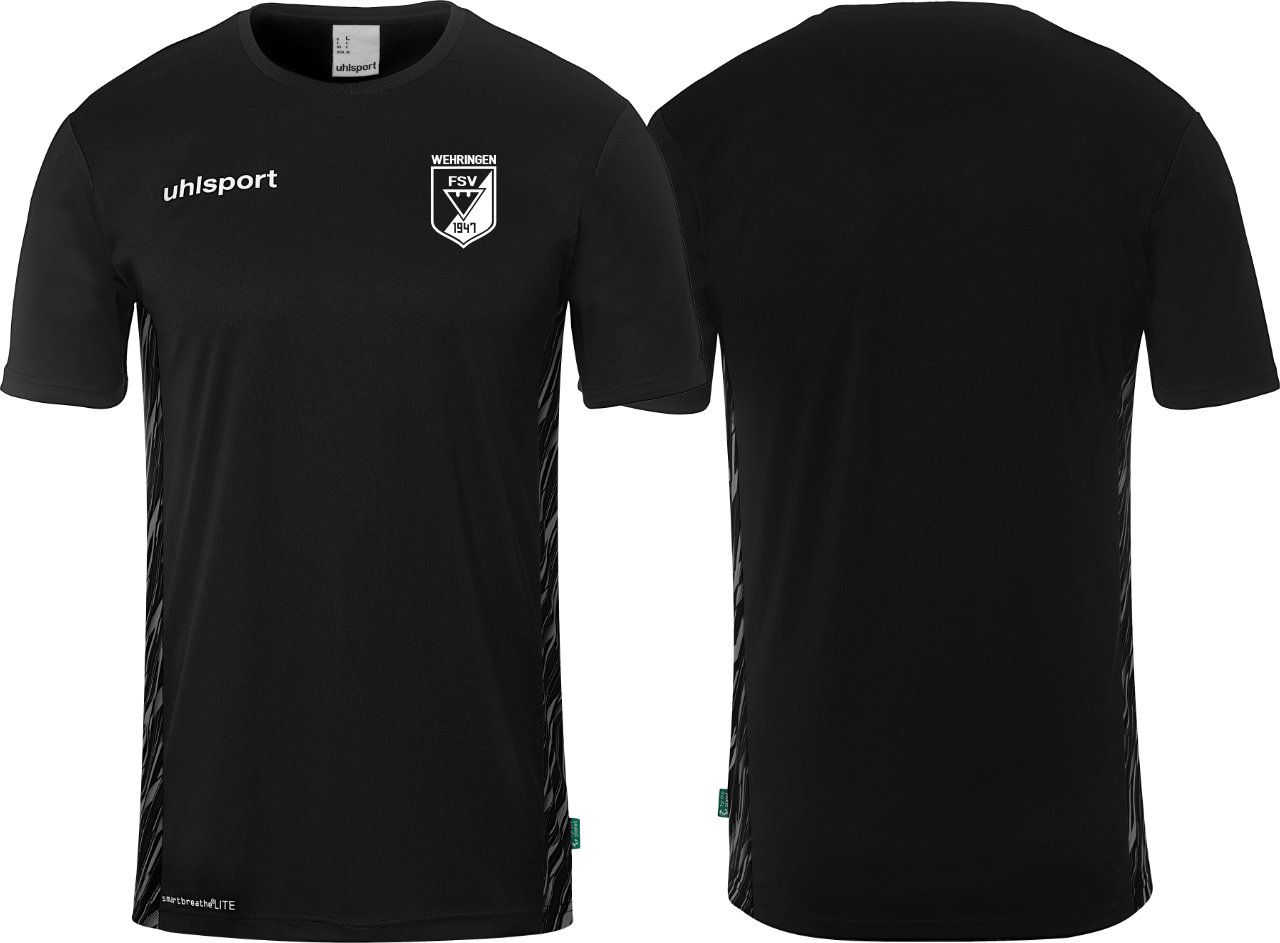 uhlsport Poly Shirt Kurzarm FSV Wehringen Fußball Kinder schwarz ohne Initialen