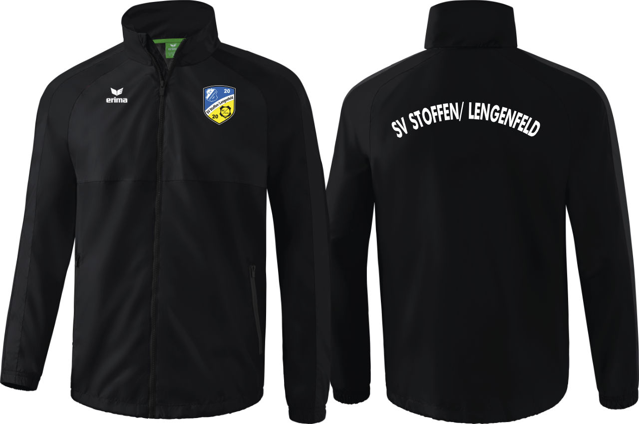 Erima Team Allwetterjacke SV Stoffen Lengenfeld schwarz ohne Initialen