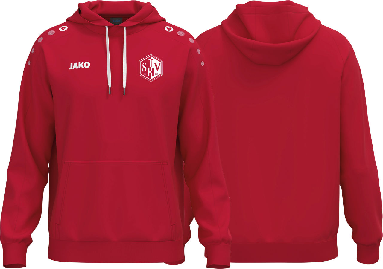 Jako Kapuzensweat One Cotton TSV Haunstetten Fußball Kinder rot ohne Initialen