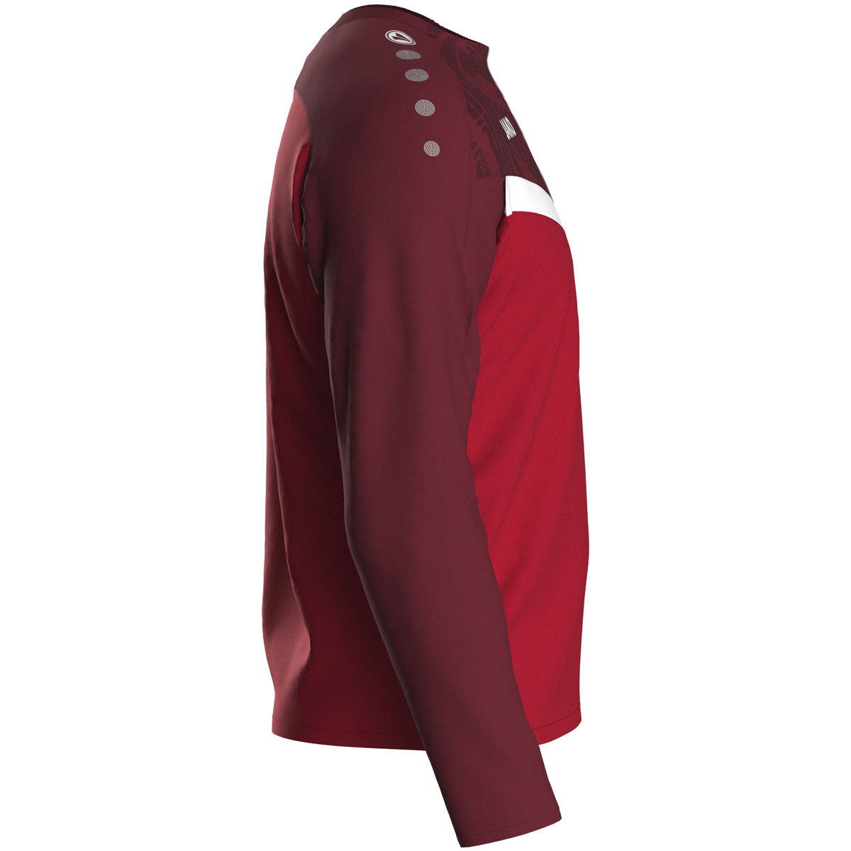 Jako Sweat ICONIC Unisex rot/weinrot Seitansicht 2