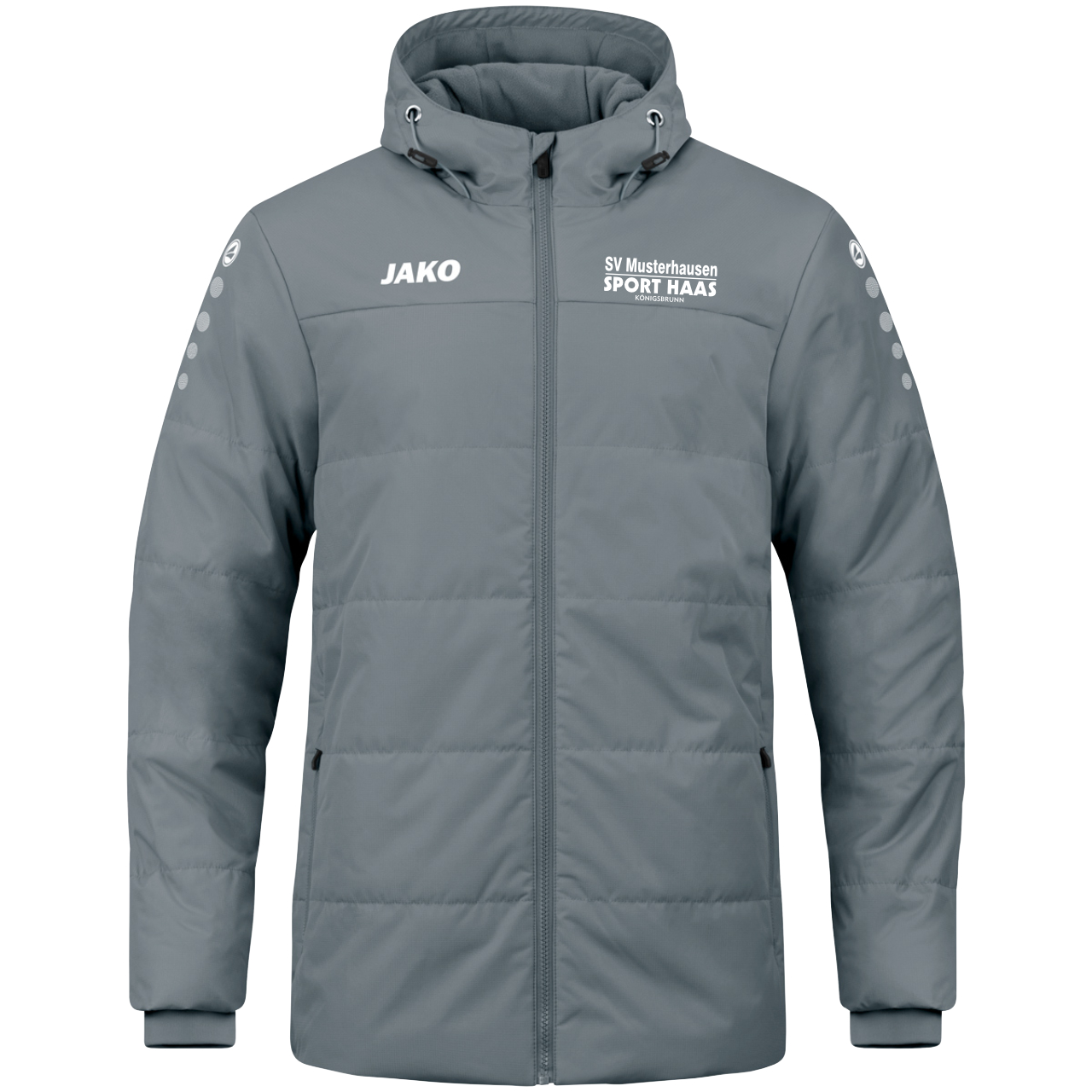 Jako Coachjacke Team mit Kapuze Kinder grau