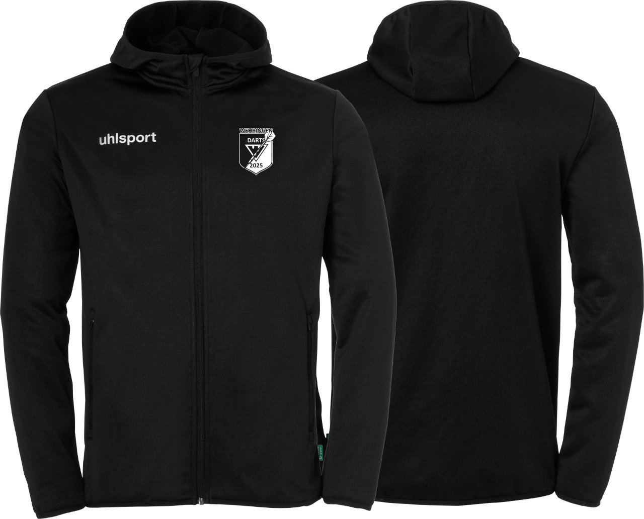uhlsport Essential Fleece Jacket FSV Wehringen Darts Kinder schwarz ohne Initialen