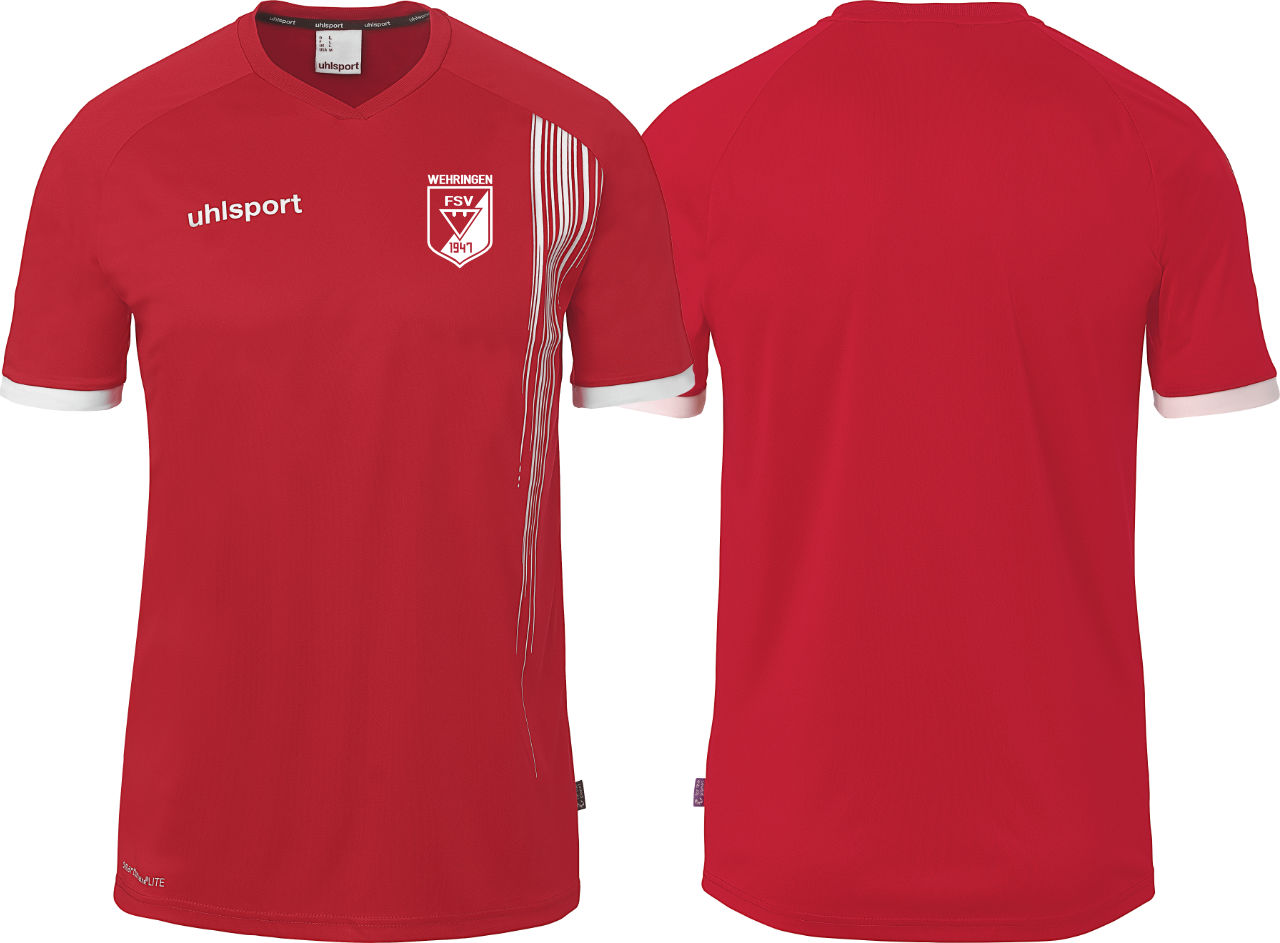 uhlsport Impulse Shirt Kurzarm FSV Wehringen Fußball Kinder rot ohne Initialen